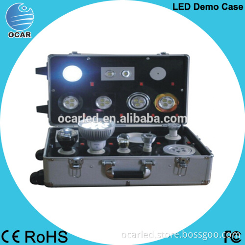 Alibaba China led demo case display stand for all kinds of led lights